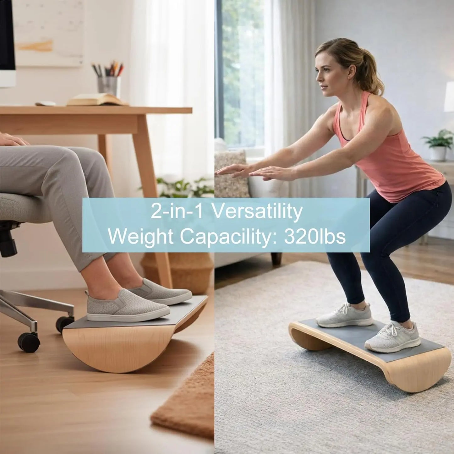 Aura Spinal™ — Active Posture-Support Bentwood Ergonomic Footrest