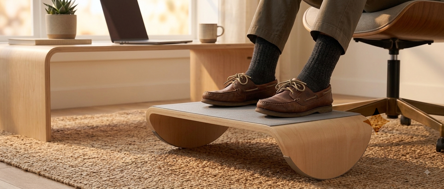 Aura Spinal™ — Active Posture-Support Bentwood Ergonomic Footrest