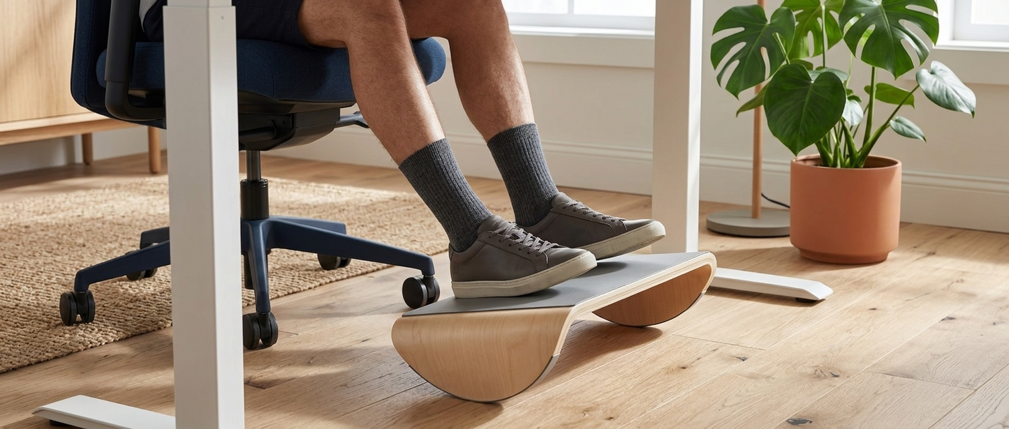 Aura Spinal™ — Active Posture-Support Bentwood Ergonomic Footrest