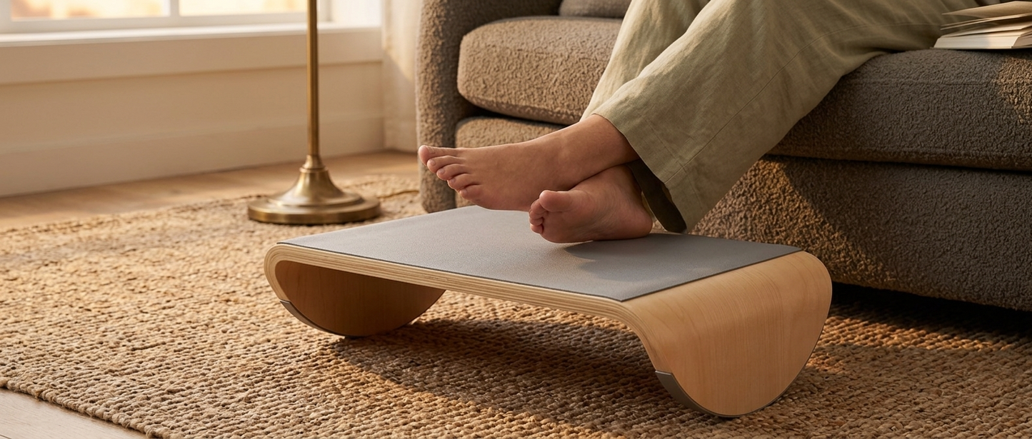 Aura Spinal™ — Active Posture-Support Bentwood Ergonomic Footrest