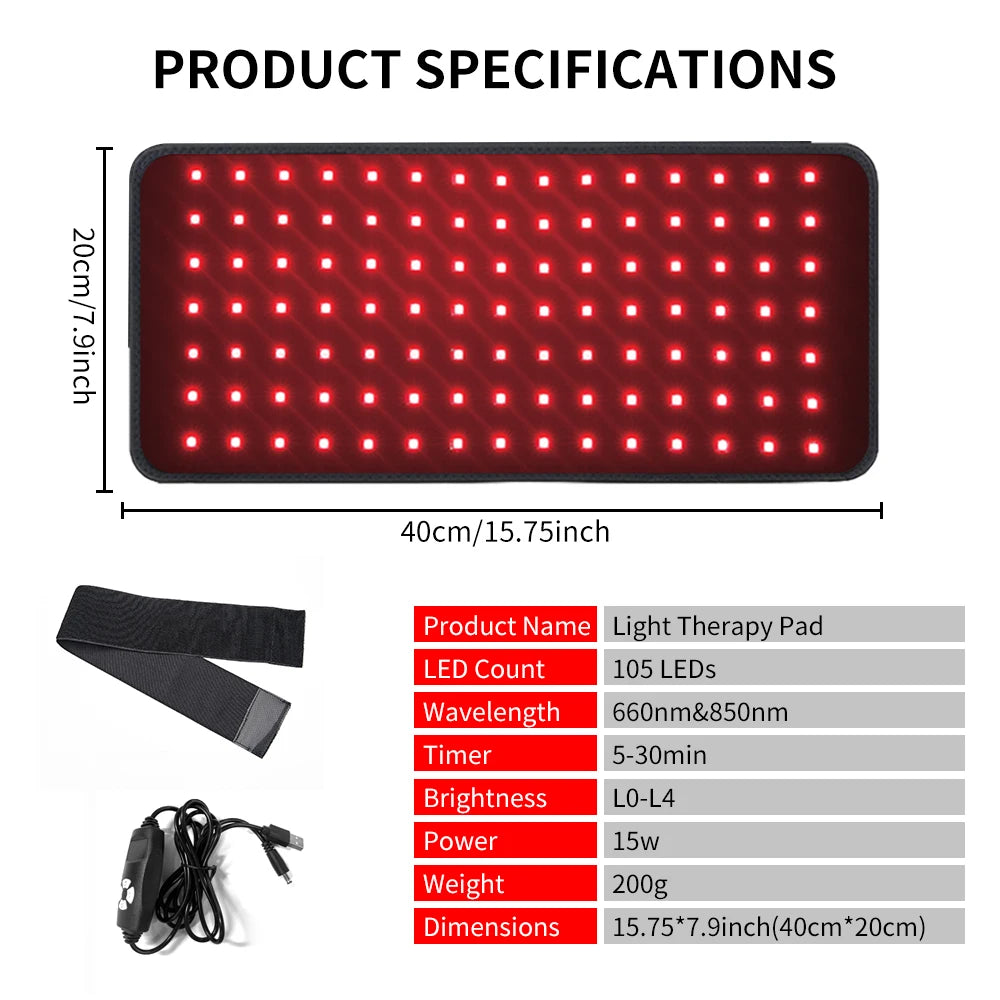 Aura Spinal™ — Restorative Infrared & Red Light Lumbar Wellness Belt